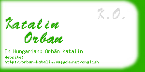 katalin orban business card